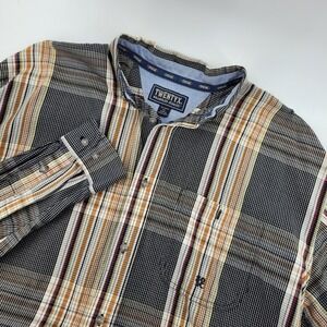 Wrangler Twenty X Mens XL Plaid Western Long Sleeve Button‎ Up Shirt